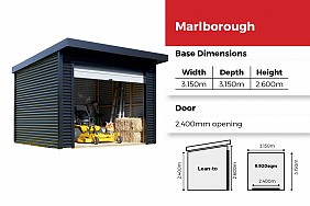 Marlborough Garden Shed - 3150W x 3150D