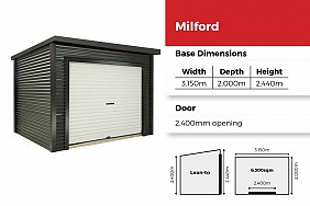 Milford Garden Shed - 3150W x 2000D